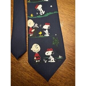 PEANUTS Snoopy And Friends  Golf Themed Neck Tie Charlie Brown
